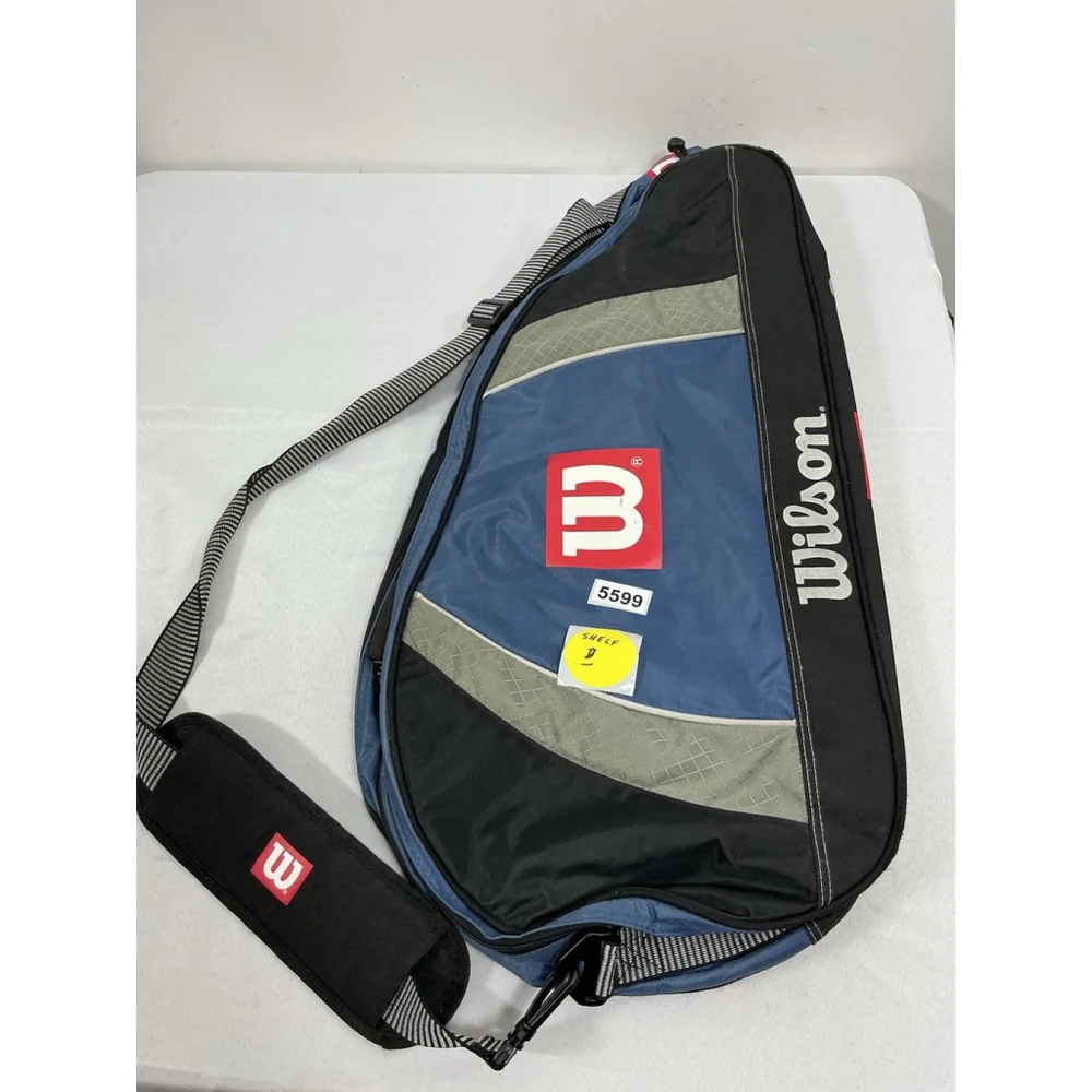wilson pro staff Racket Bag Blue Black 30x14x6 Shoulder Strap